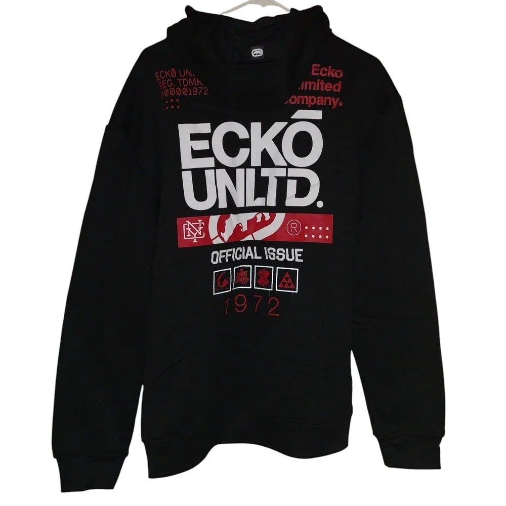 Ecko Unltd Hoodie Men's Large Black NEW with TAGS - Picture 2 of 10